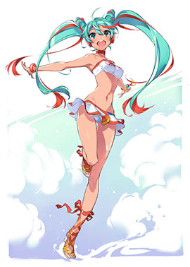 2016年レーシングミクRound7の応援イラスト